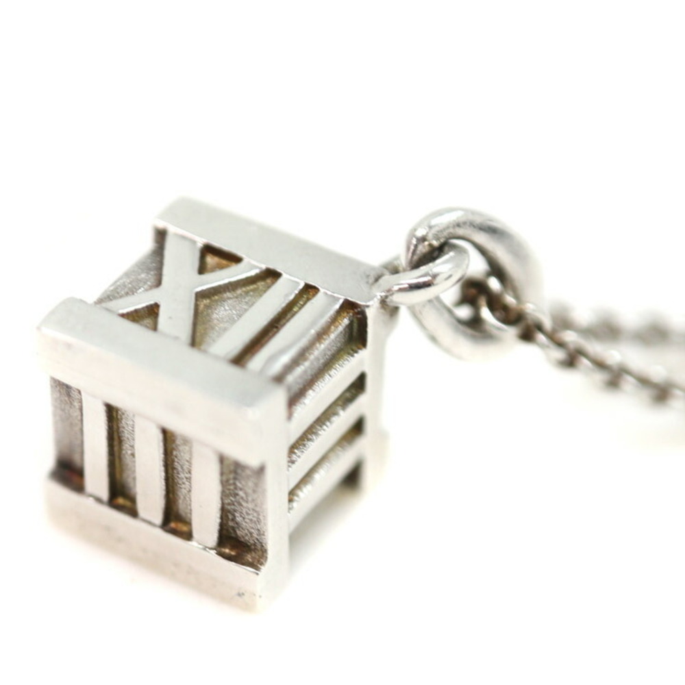 TIFFANY Co Atlas Cube Necklace Silver Accessory Lightly Kantei kyoku Akanebe
